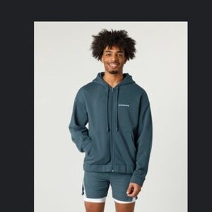 Alphalete classic zip hoodie in ocean
